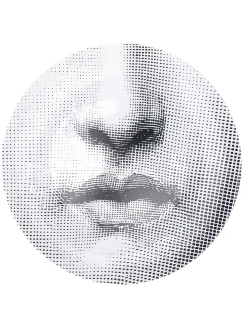Fornasetti plato con estampado de cara 