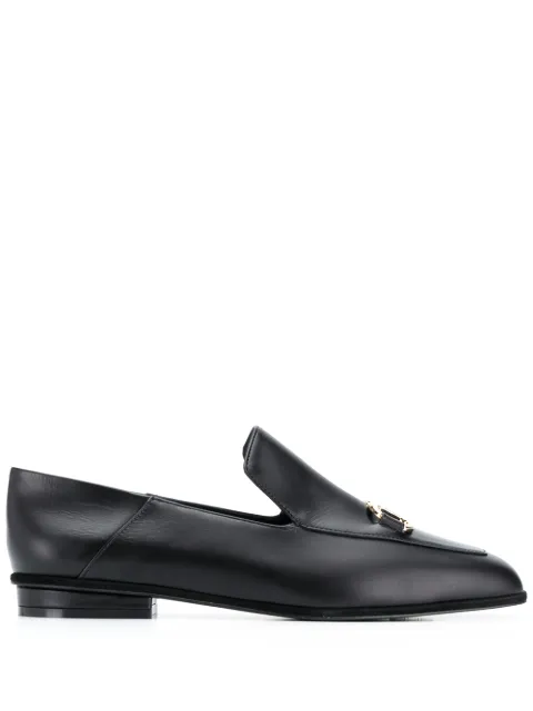 Ferragamo square-toe leather loafers