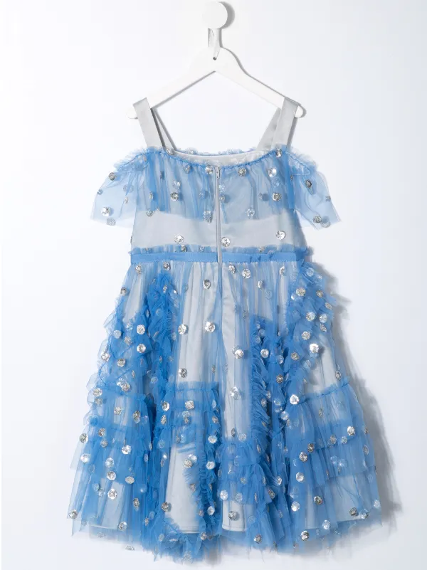 Marchesa Notte Mini Evelyn シャーリング チュールワンピース Farfetch