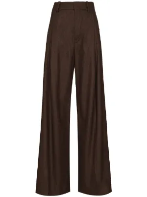 DedSecQAQ 2020 Womens High Waist Fashion Solid Loose Wide Long Trousers Flowing Palazzo Pants Women Pants for Work