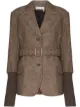 Image 1 of Chloé ribbed-cuff herringbone blazer