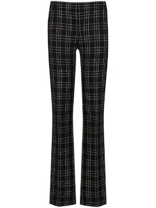pattern slim-leg trousers for women 