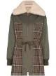 Image 1 of See by Chloé check-panel zip-up parka coat