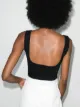 Ninety Percent cropped square-neck top