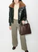 Image 2 of Chloé shearling collar zip-up jacket