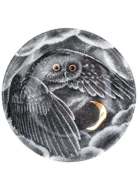 Fornasetti Owl print round ashtray 