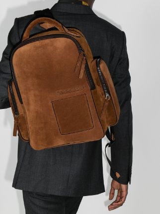 Brown suede backpack展示图