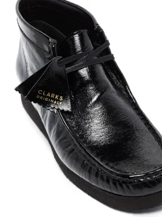 clarks patent leather boots