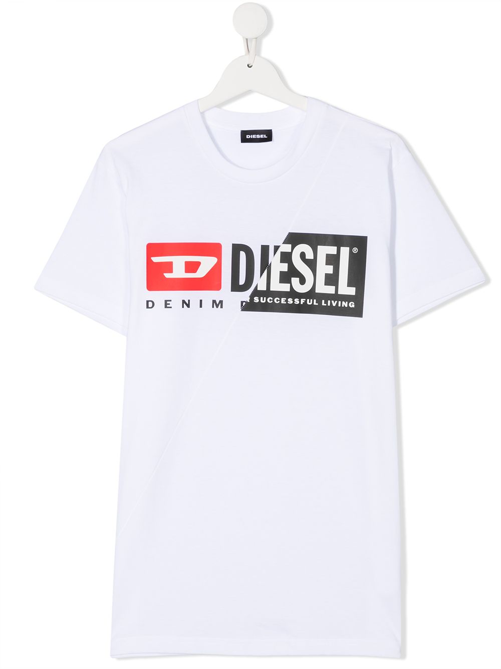 

Diesel Kids playera con logo estampado - Blanco