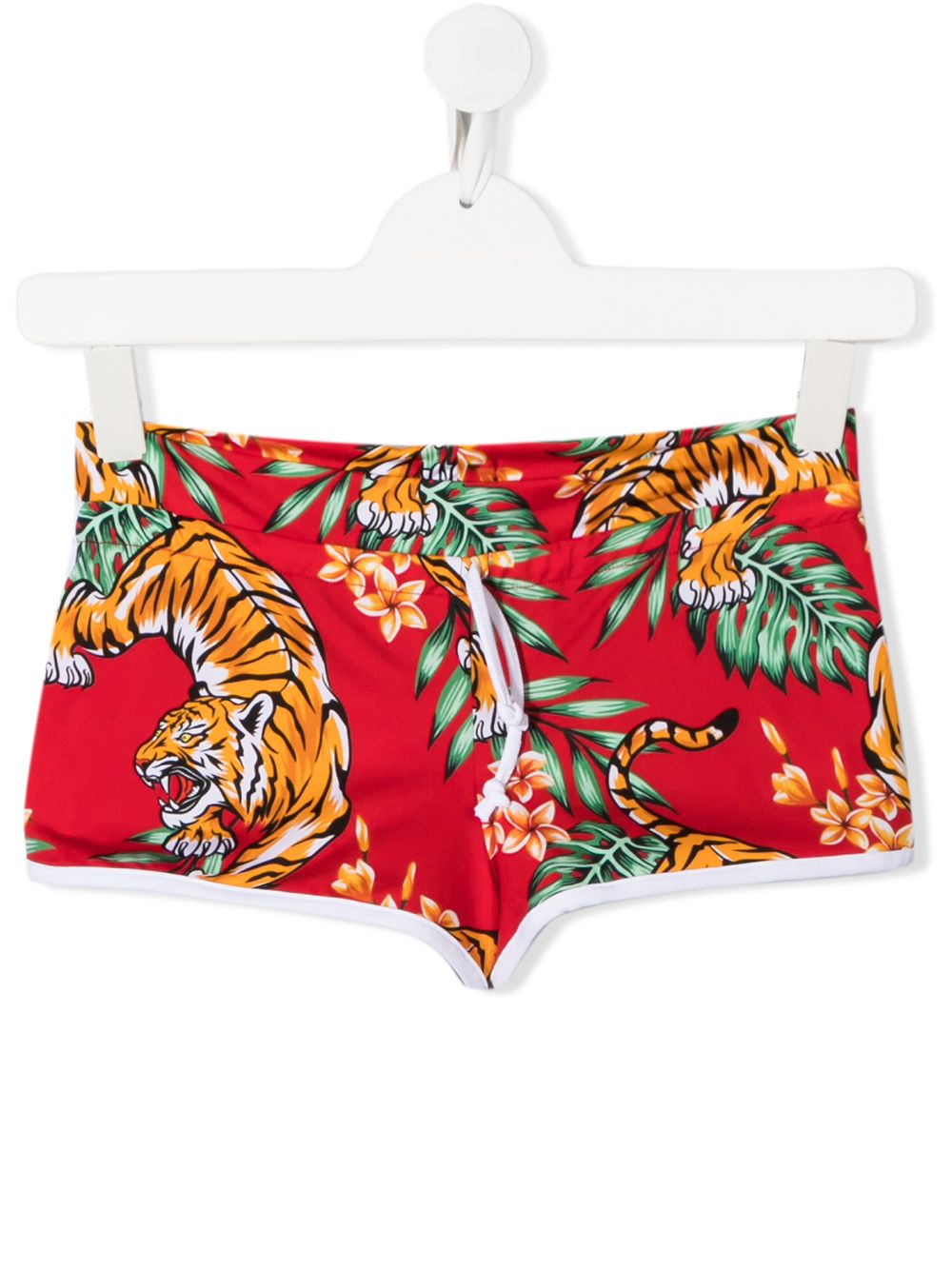 фото Mc2 saint barth kids tiger print swim trunks