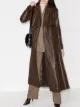 الصورة 2 من Bottega Veneta معطف ترنش جلد بخصر بحزام
