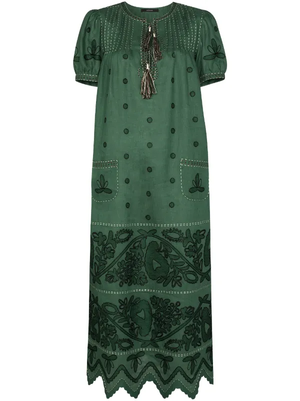 embroidered linen dress