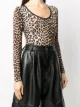 GANNI Body mit Leoparden-Print