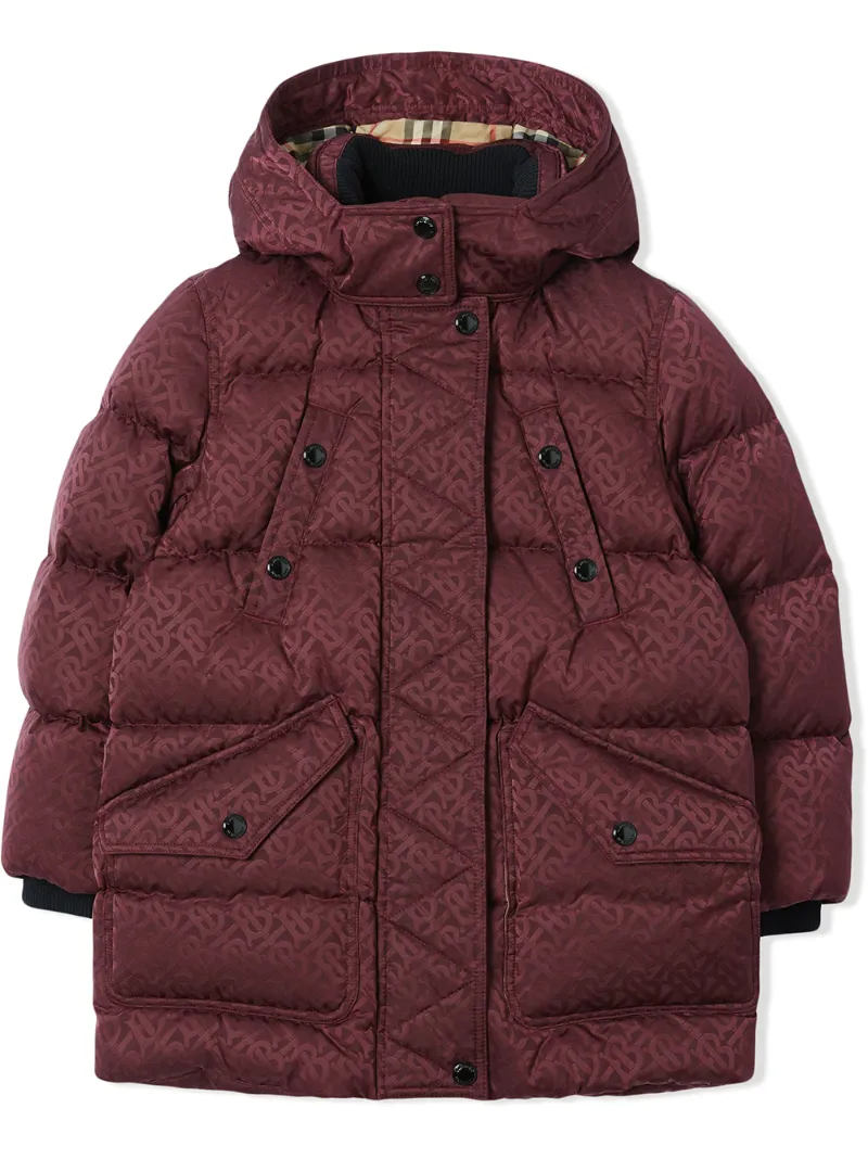 Click to view more detailed imagery on our partner's website Burberry Kids' Padded Hooded Jacket In Red