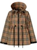 Burberry logo tape Vintage Check hooded jacket - Neutrals