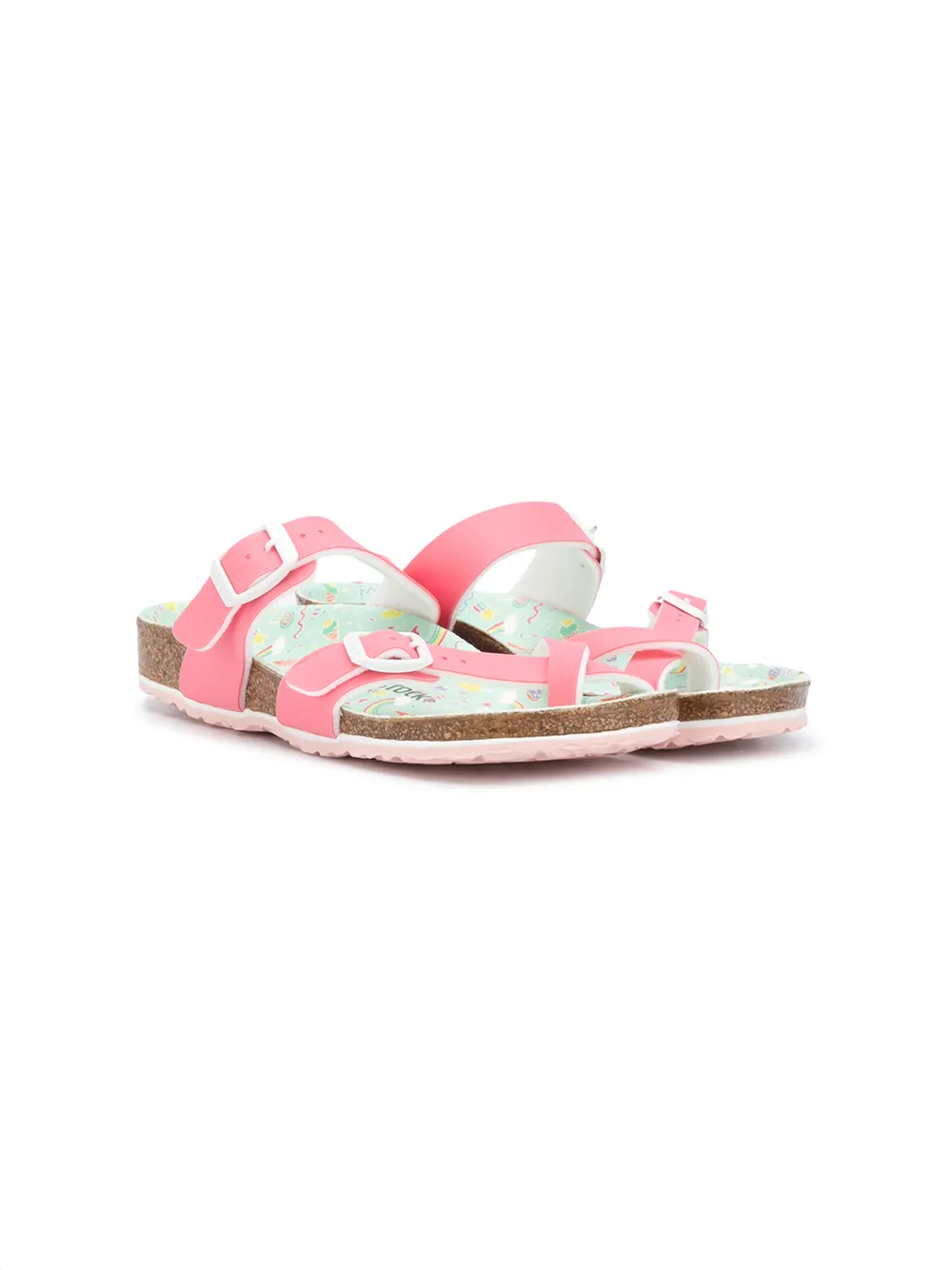 Birkenstock Kids' Backless Strappy Sandals In Pink