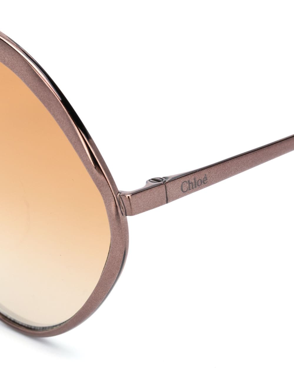 Shop Chloé Round Frame Sunglasses In Brown
