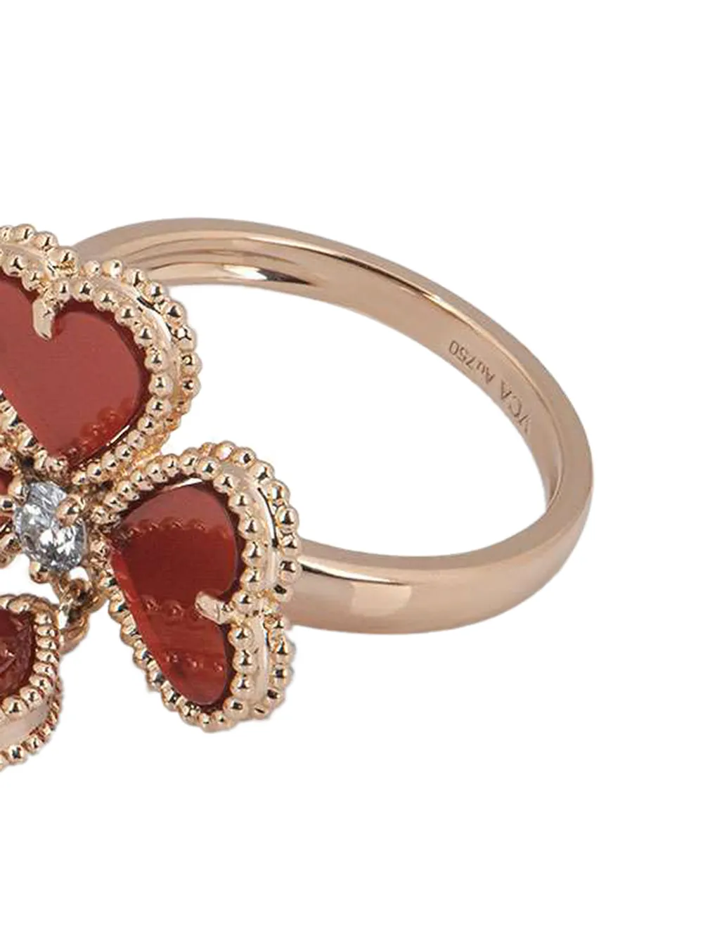 Van Cleef & Arpels preowned 18kt Rose Gold Diamond Sweet Alhambra Ring Farfetch