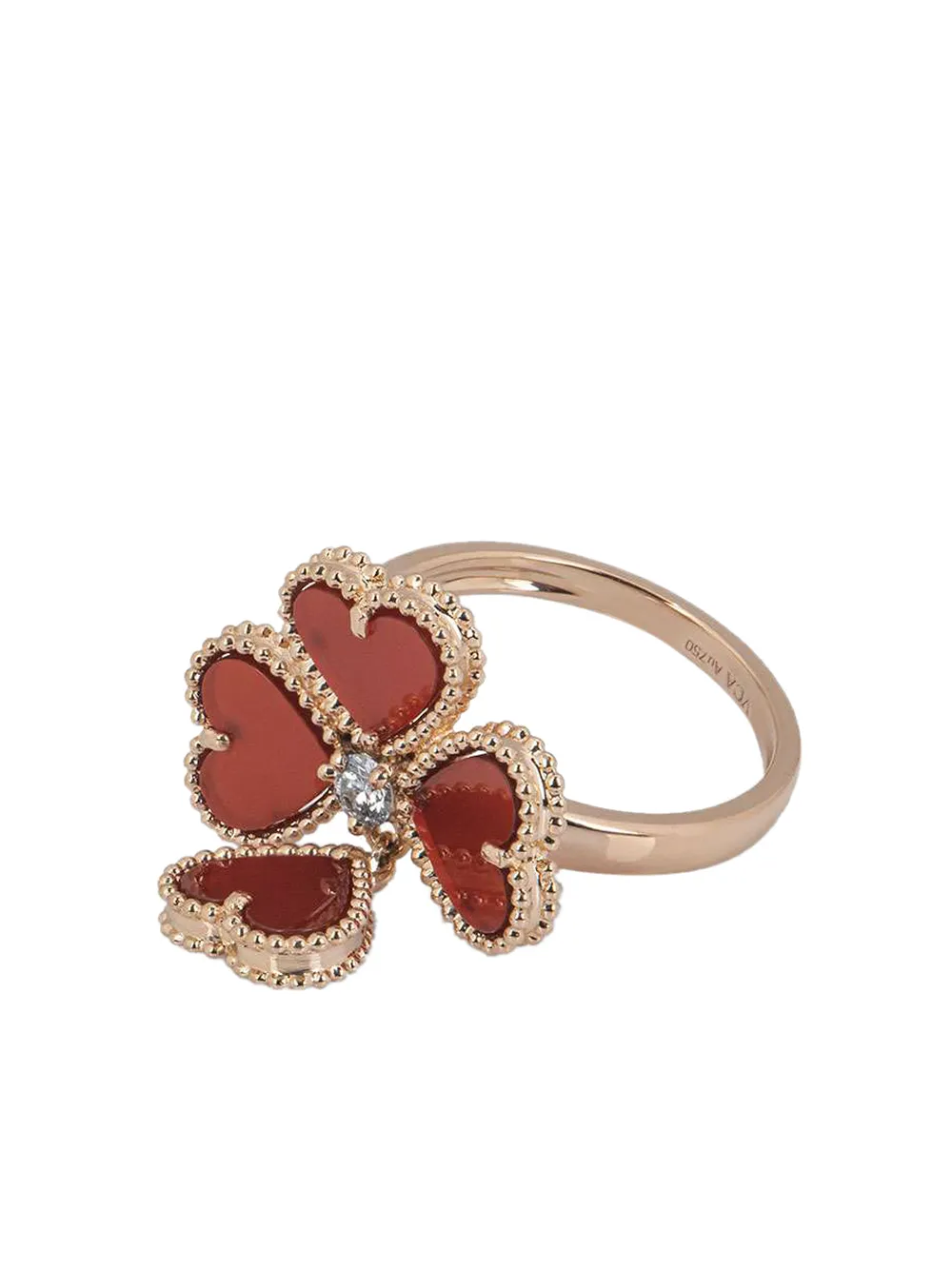 Van Cleef & Arpels preowned 18kt Rose Gold Diamond Sweet Alhambra Ring Farfetch