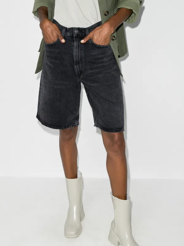 below the knee denim shorts
