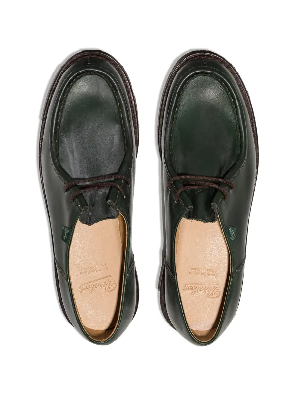 Paraboot Michael Lisse Leather lace-up Shoes | Green | FARFETCH Paraboot Michael Lisse Leather lace-up Shoes | Green | FARFETCH
