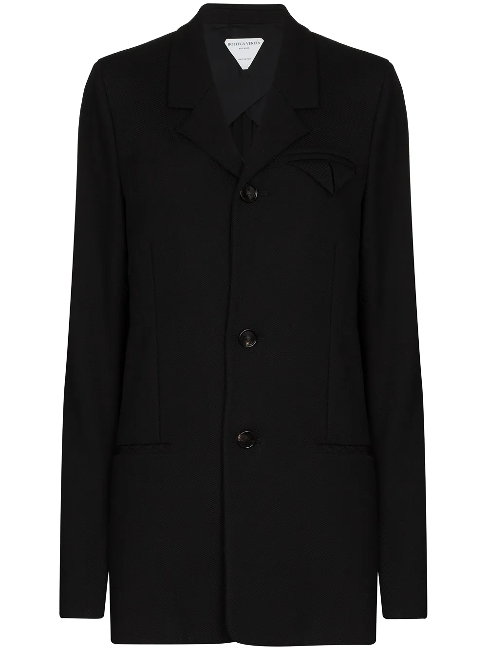 Image 1 of Bottega Veneta split-cuff single-breasted blazer