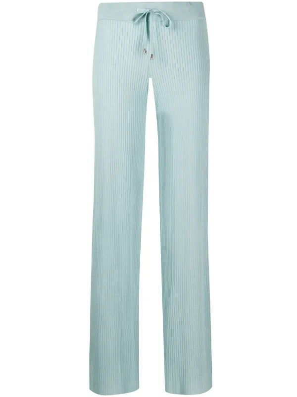 knitted flared trousers