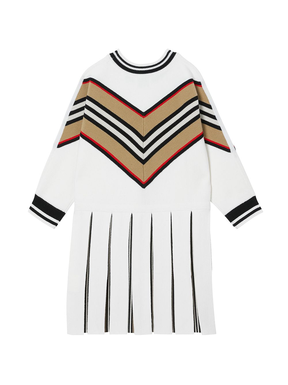 фото Burberry kids платье в полоску icon stripe с длинными рукавами