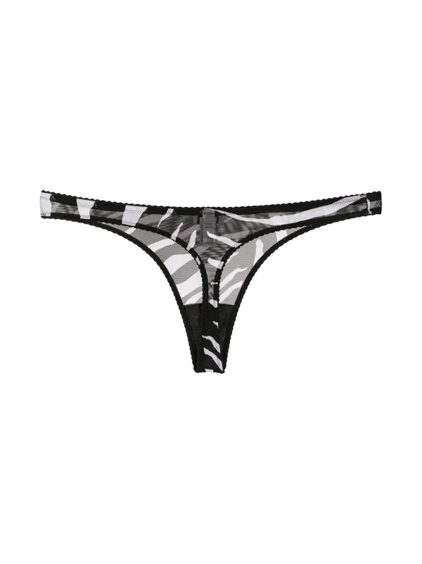 Dolce Gabbana Zebra Print Thong Farfetch