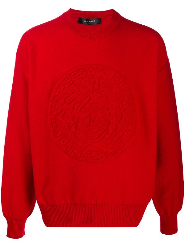 versace sweater red