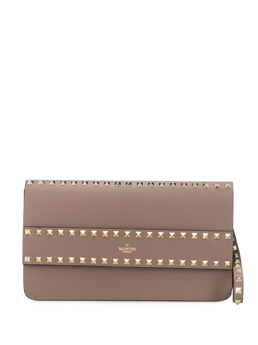 фото Valentino garavani rockstud front-strap clutch