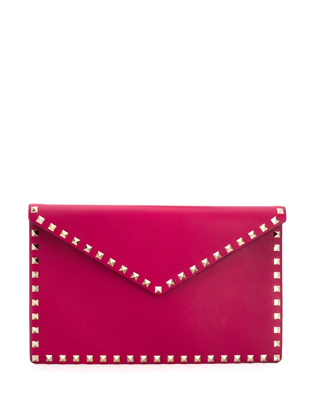 фото Valentino garavani rockstud-embellished envelope clutch