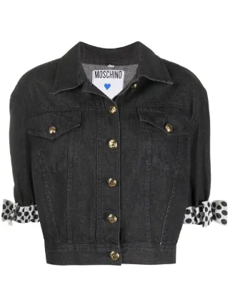 second hand black denim jacket