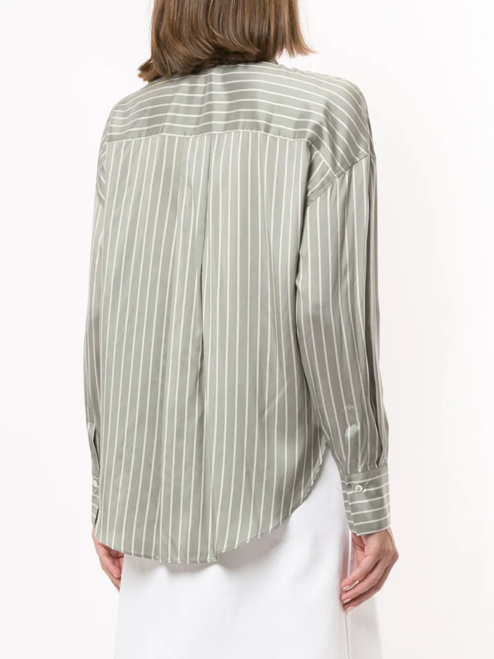 Brunello Cucinelli Blouse met dubbele kraag Groen