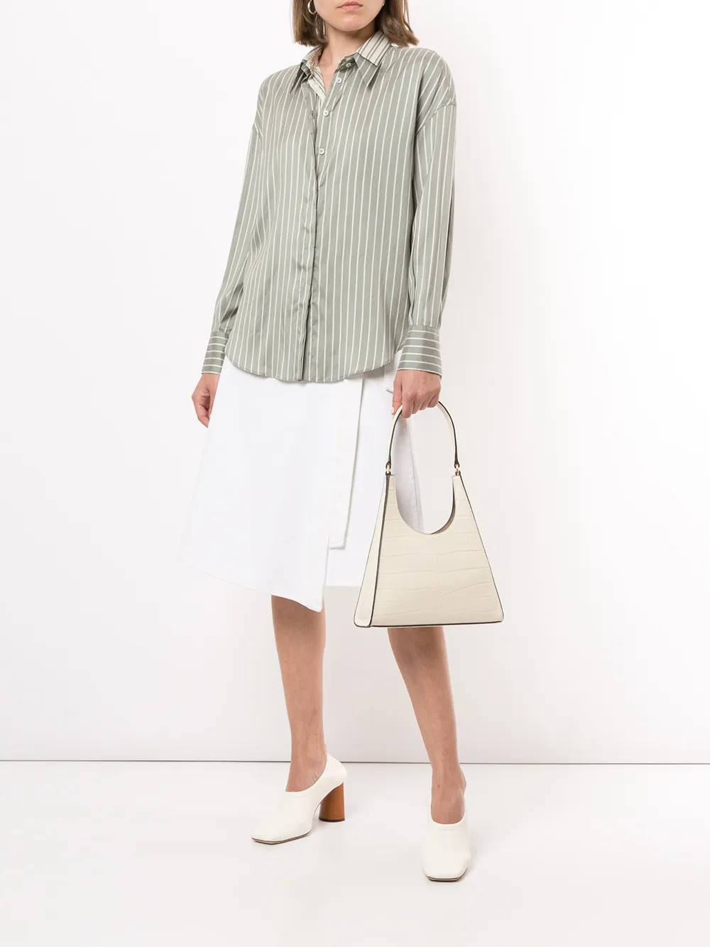 Brunello Cucinelli Blouse met dubbele kraag - Groen