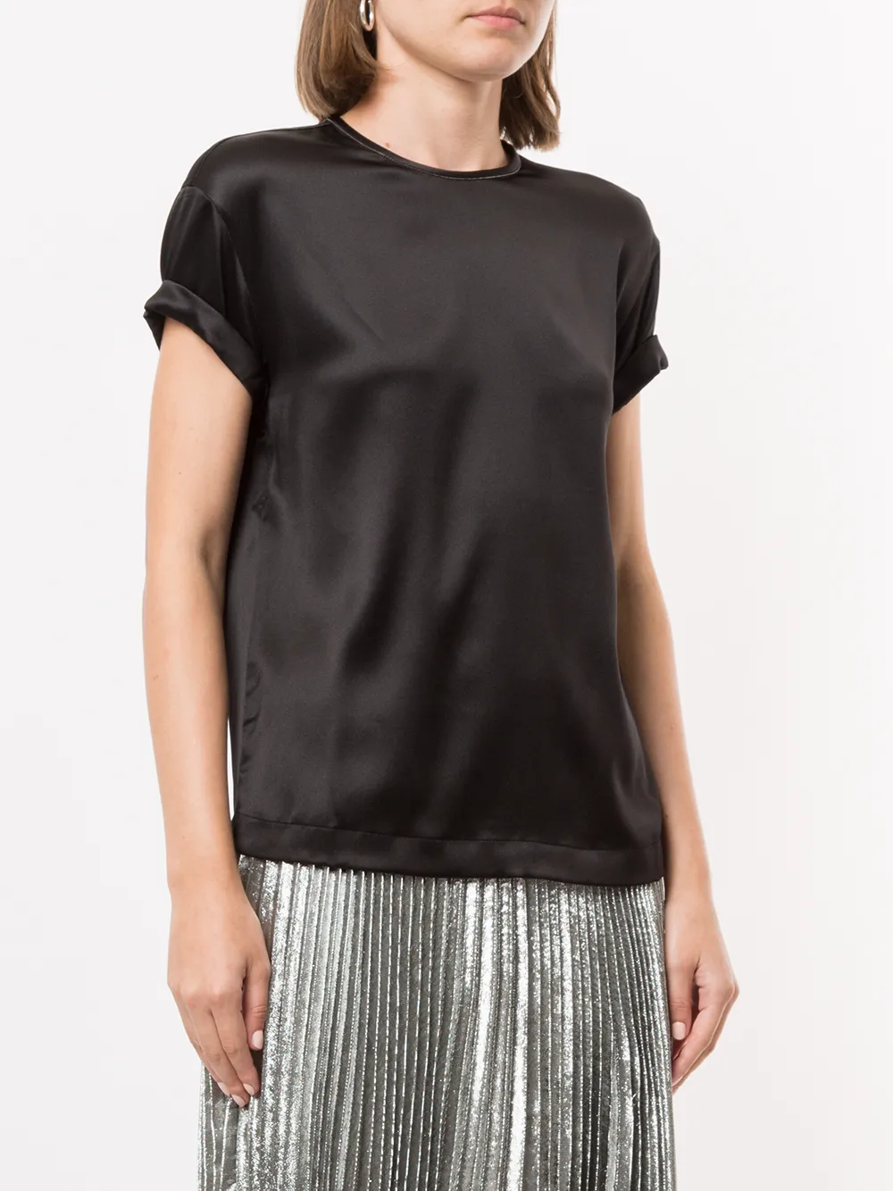  Brunello Cucinelli Langarmshirt Mit Rundhalsausschnitt   Schwarz 