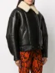 Acne Studios calf leather and shearling flight jacket