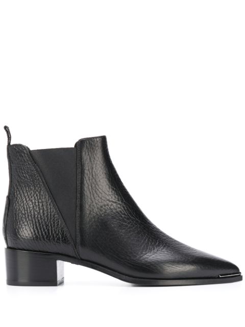 Acne Studios Black Jensen Ankle Boots In Jensen Grain Boots | ModeSens