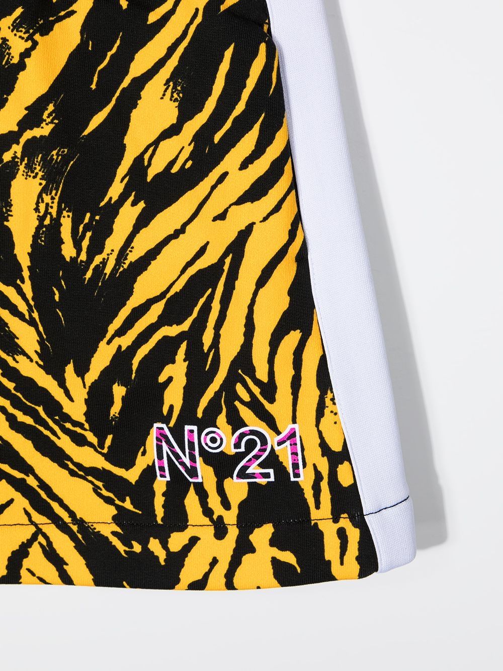 фото Nº21 kids tiger-print logo shorts