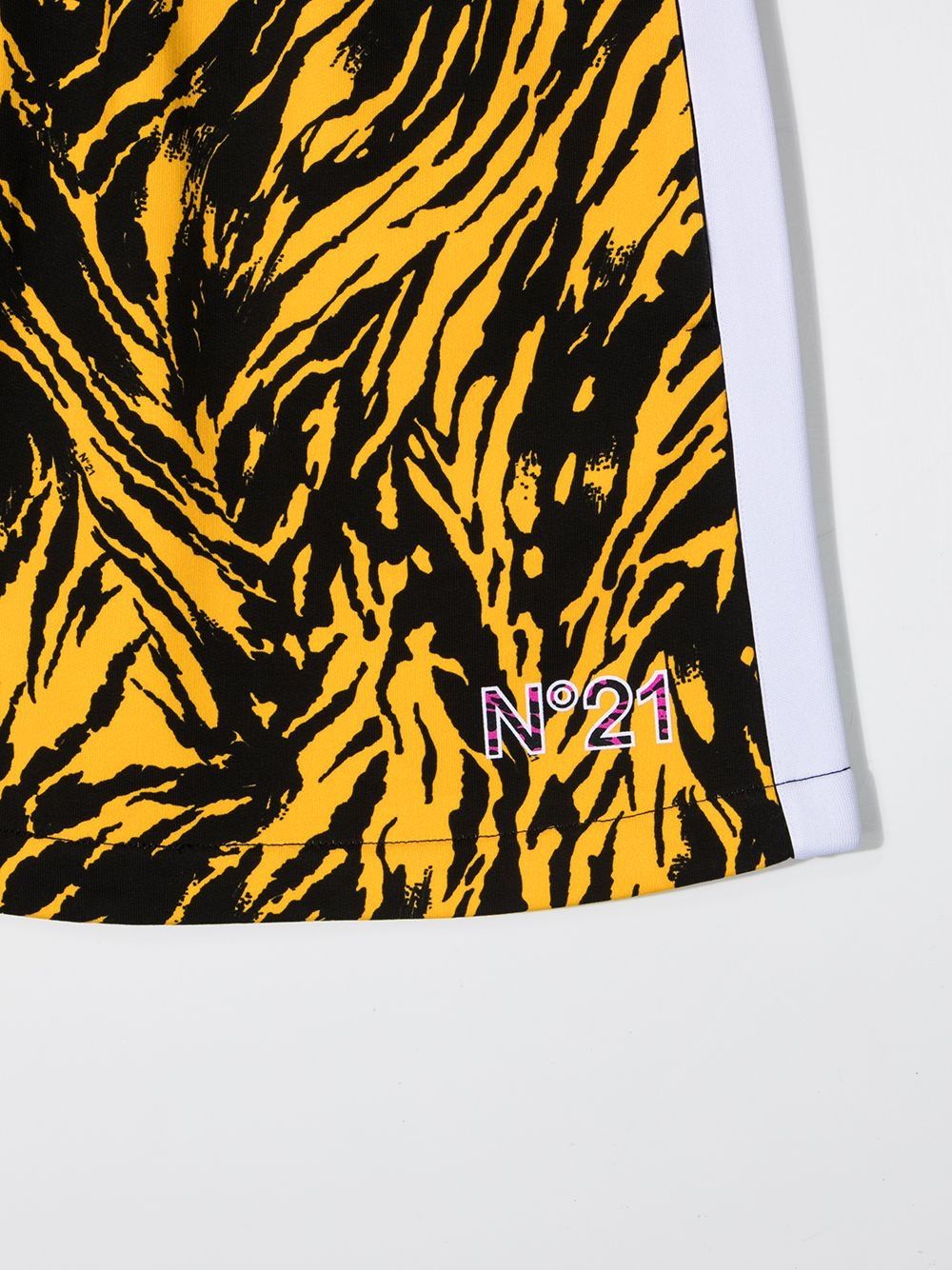 фото Nº21 kids tiger-print logo shorts