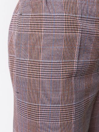 check-pattern straight-leg trousers展示图