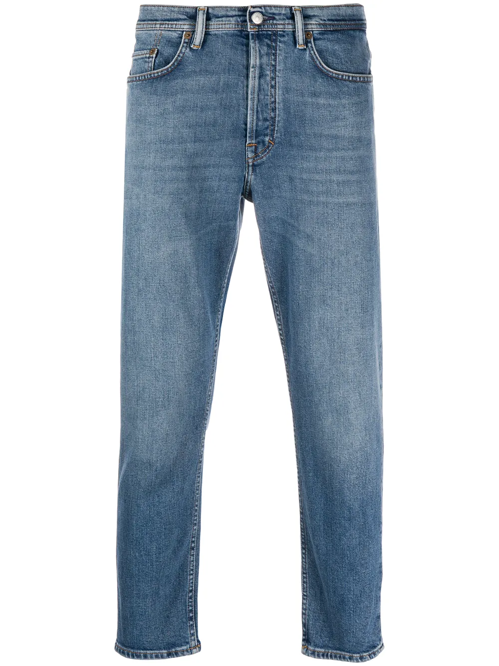 acne studios jean crop river - bleu