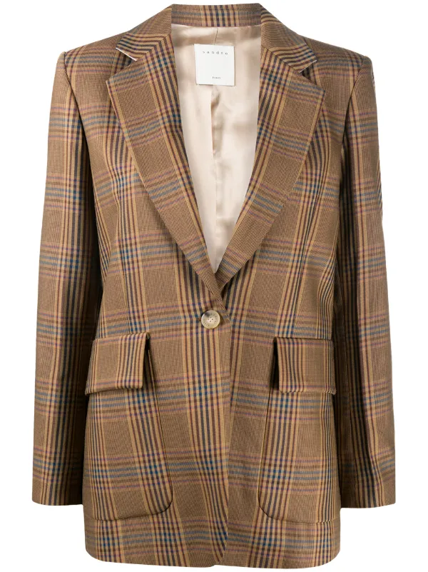 sandro checked blazer