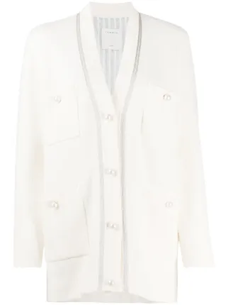 white longline cardigan