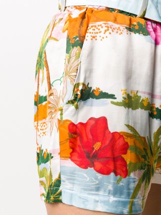 floral-print belted shorts展示图