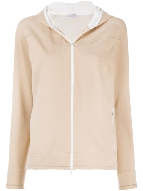 brown zip up sweater