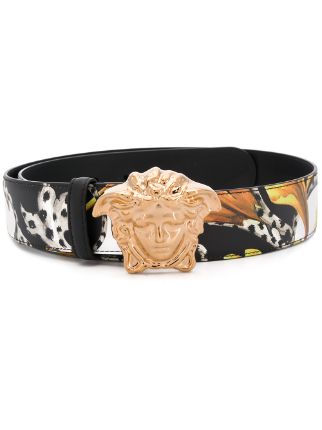 palazzo printed leather belt