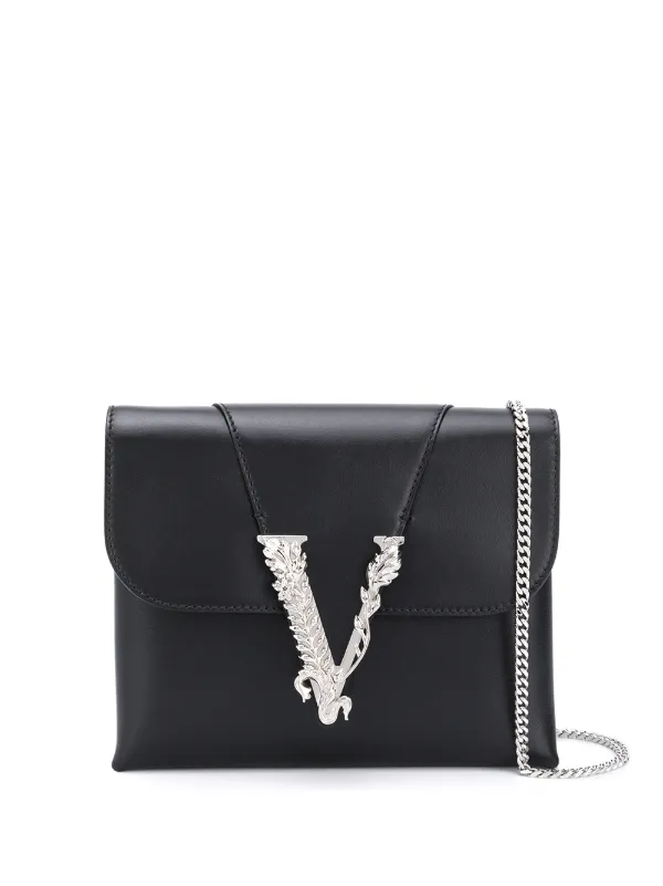 versace crossbody bag black