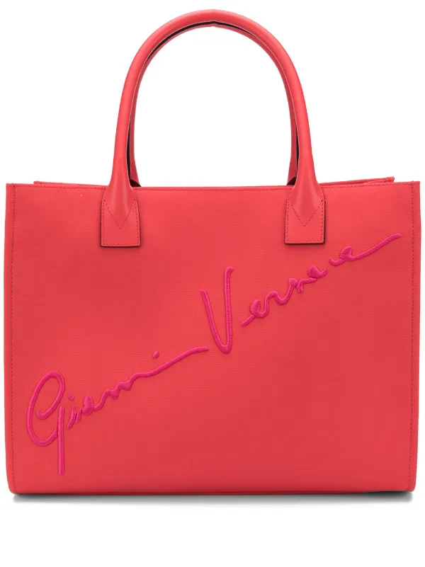versace red tote bag