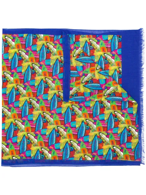 Billionaire surf board print scarf